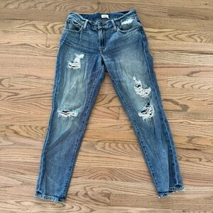 Able Distressed Medium Wash Boyfriend Jeans Size 24